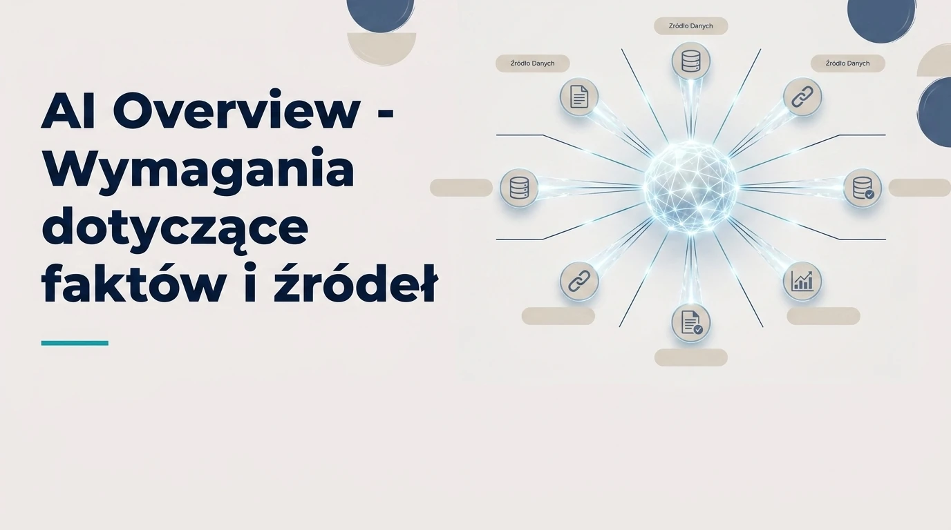 Sieć krystalicznych połączeń z centralnym węzłem AI zasilanym strumieniami faktów ze zweryfikowanych źródeł