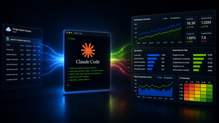 Vibekoderzy: Claude Code i dane z Google Search Console = lepsze panele i narzędzia SEO